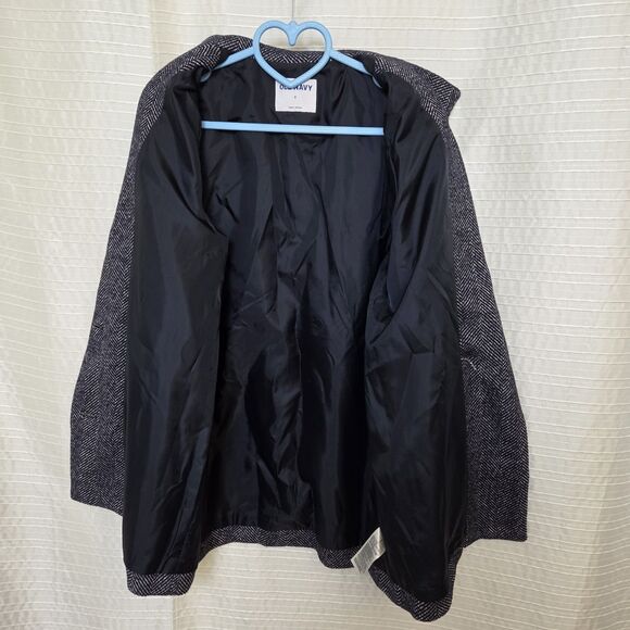 Soft-Brushed Herringbone Car Coat Women’s S Lined Relaxed Old Navy - Picture 10 of 12